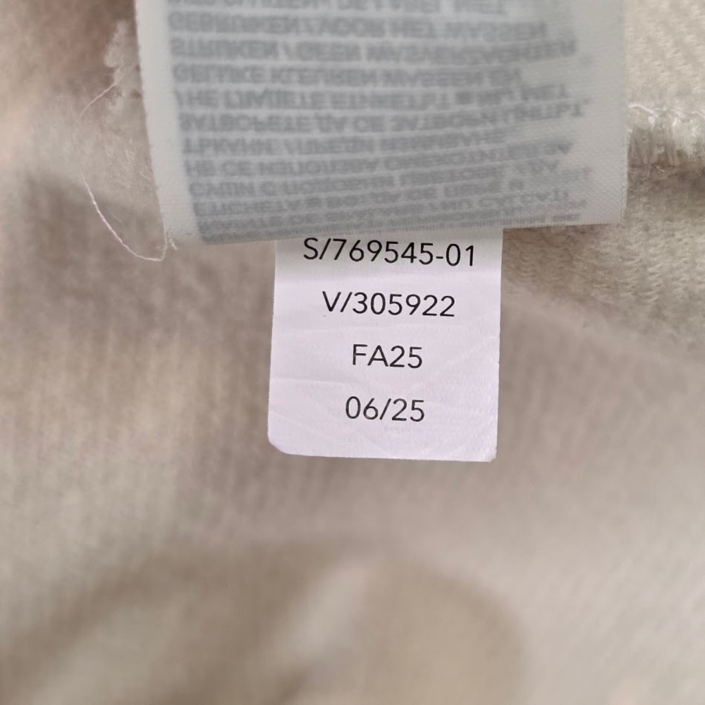 Athleta Women's M Ottoman Rib 1/4 Zip Pullover Sweatshirt Cream 769545 - Picture 7 of 9